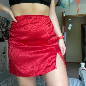 Red Satin Princess Polly Skirt